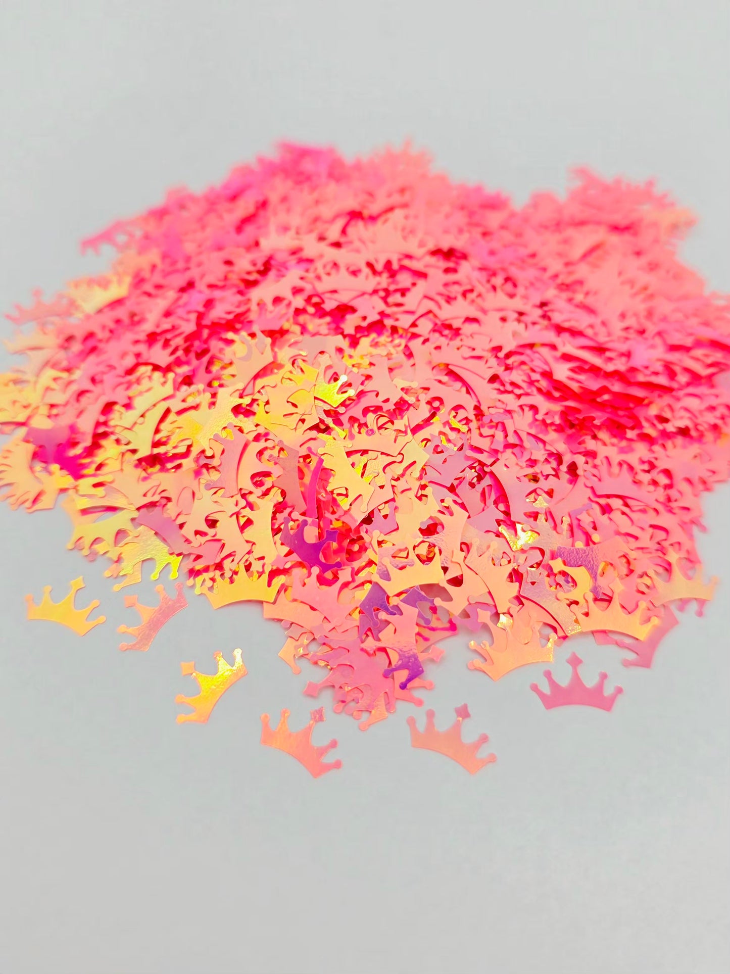 Pink Crown Shape Glitter