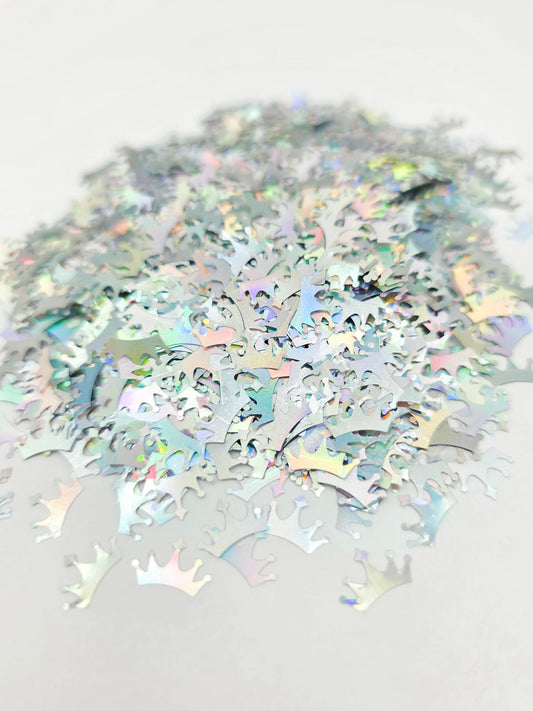 Silver Crown Shape Glitter