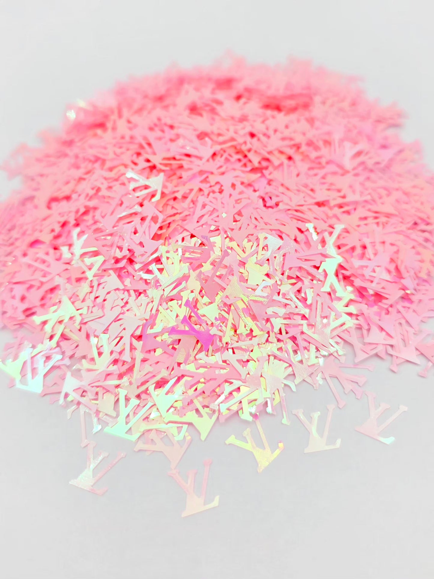 Pink lv Shape Glitter