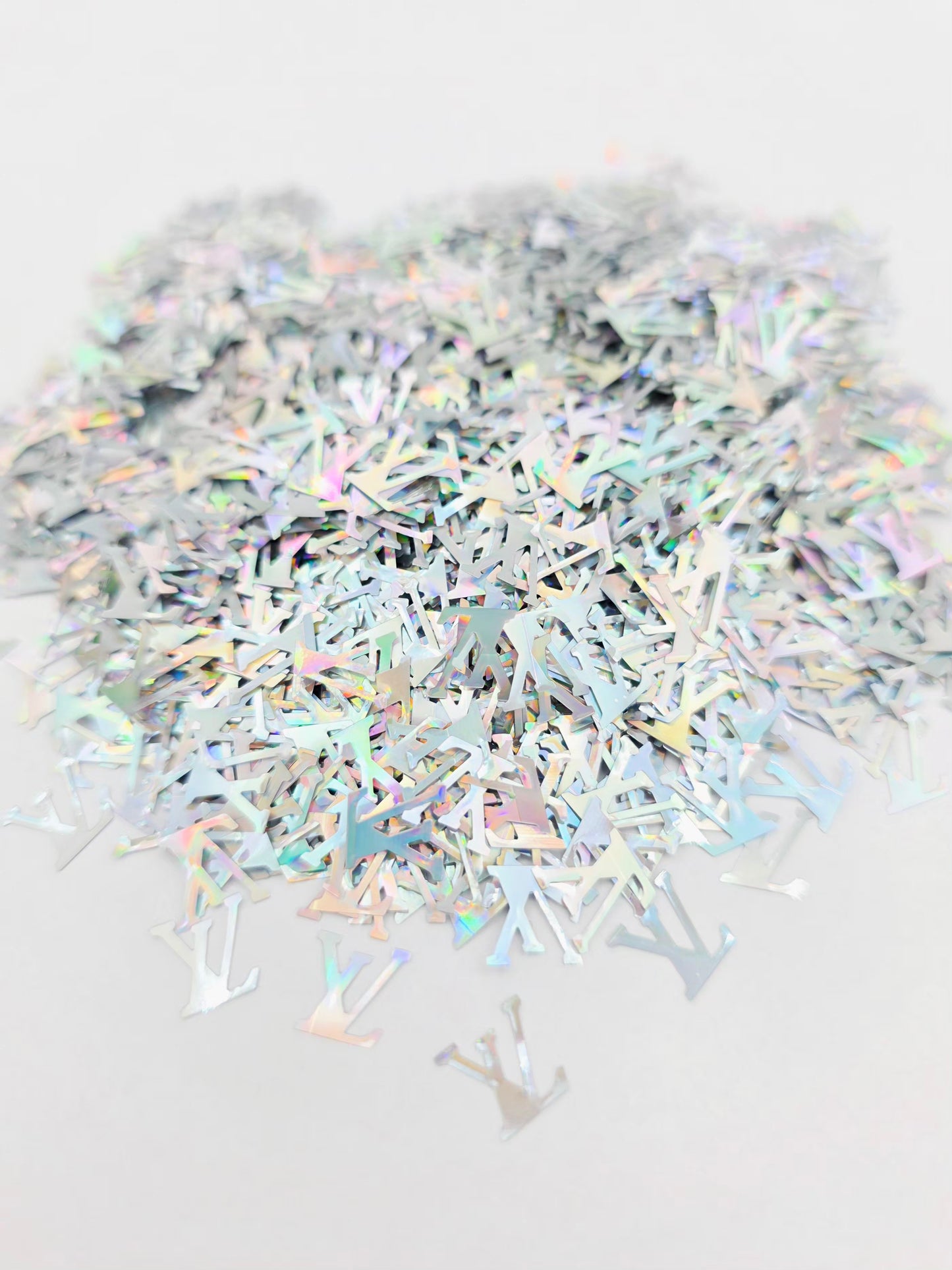 Sliver lv Shape Glitter
