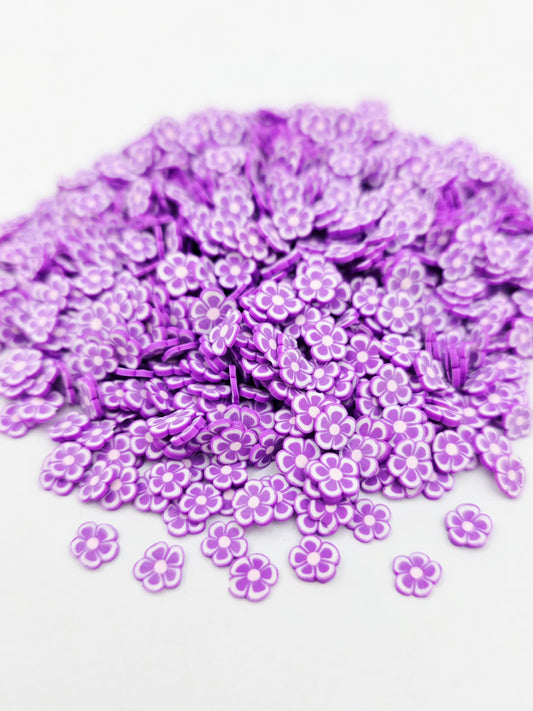 Purple Flowers Polymer Clay