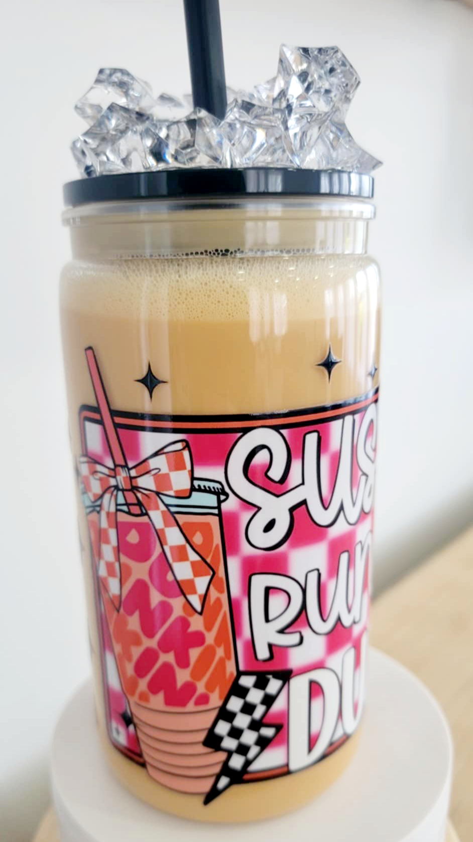 Pre-made 160z acrylic dunkin cup